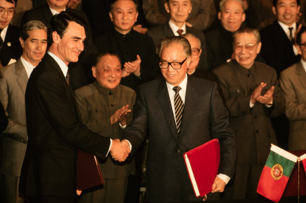 Sino-Macao handover agreement, Beijing