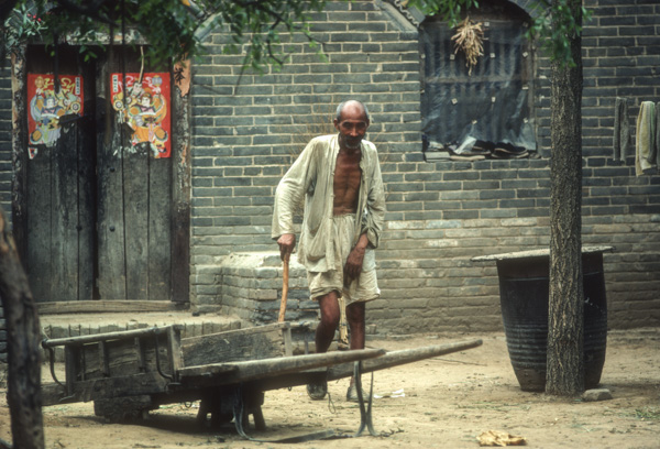 Man in village near Zhengzhou