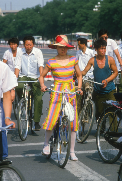 Woman on bicycle, Beijing