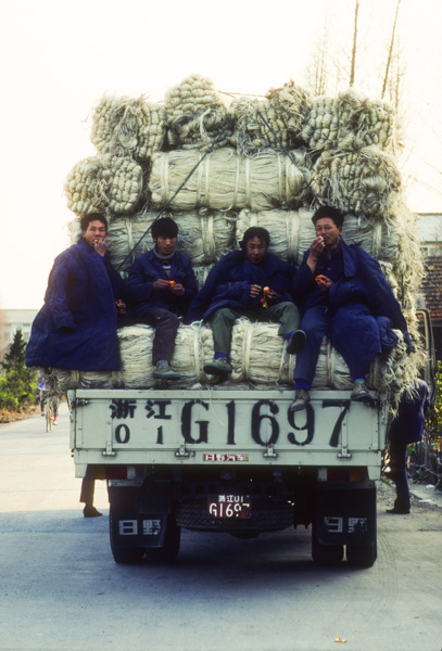 Workers on truck