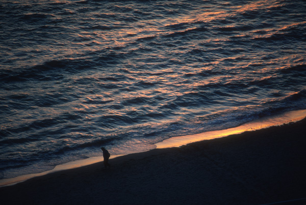 Qingdao beach at sunset