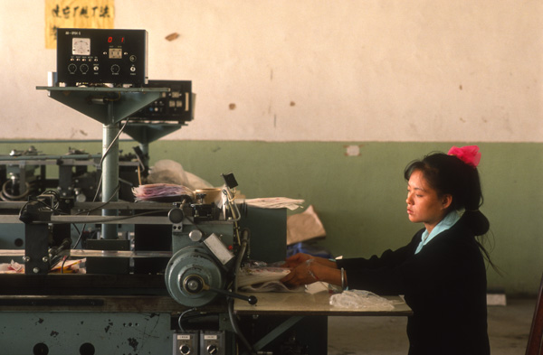 Worker in factory