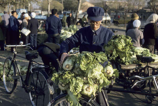 Man buys cabbage