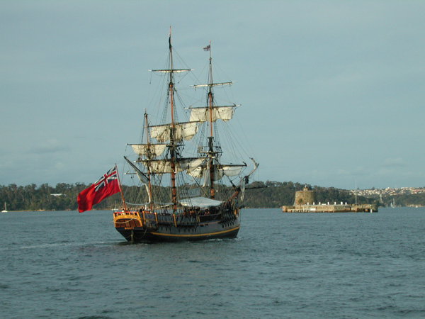 Sailing Ship in Sydney Harbor
