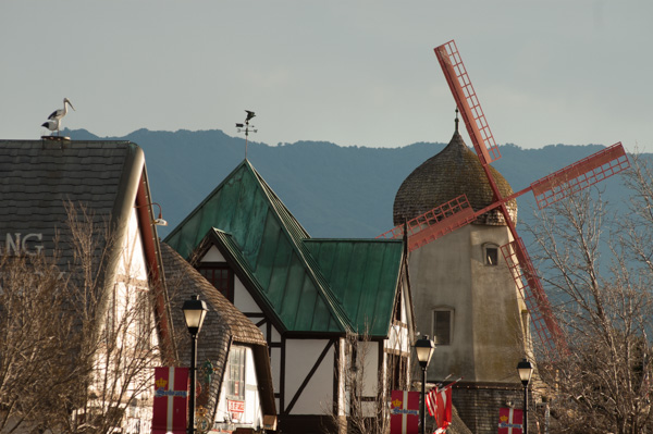 Solvang Windmill and Buildings