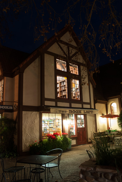 Solvang Bookstore at Night