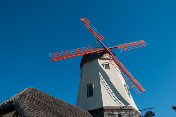 Solvang Windmill with Blue Sky