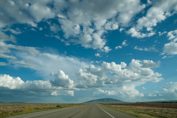 Clouds and road, Colorado