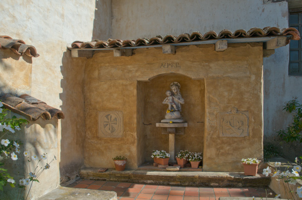 Mary and Child statue, Carmel Mission