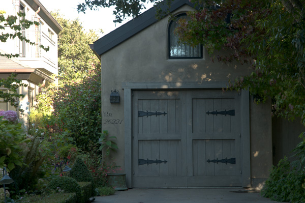 Carmel, California, garage doors.