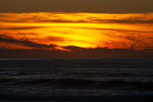 Sunset, beach, Central Coast