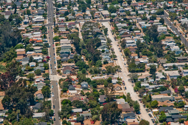 Aerial view of San Diego, California