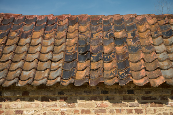 Tile roof of slave quarters, Boone Hall plantation