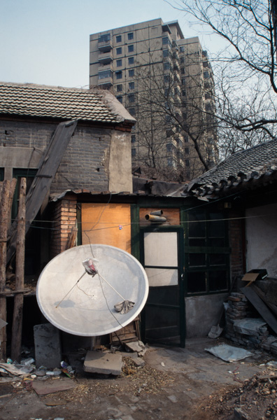 Satellite near hut, Beijing