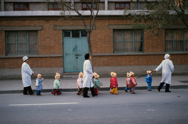 Toddlers and nursery workers, Beijing