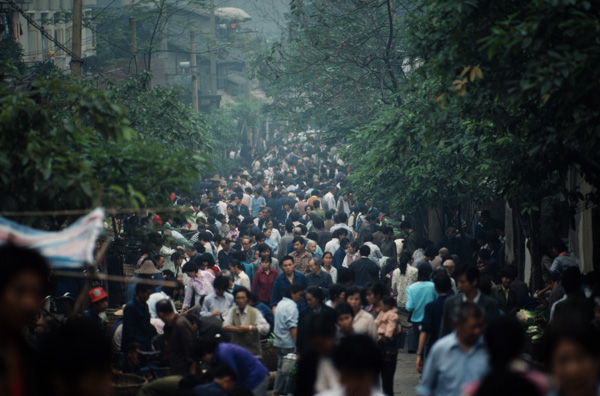 Crowd, Longsheng County, China