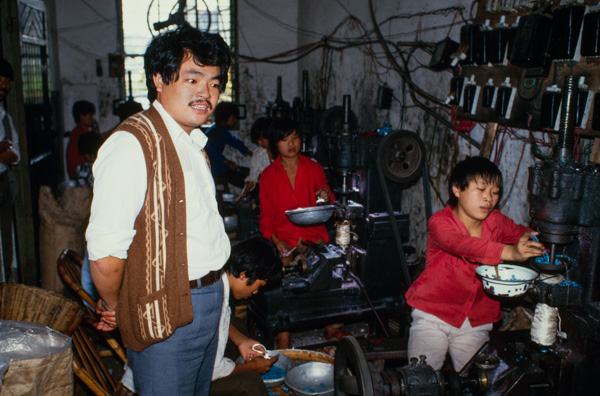 Button making factory, Wenzhou