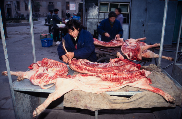 Meat market, Beijing