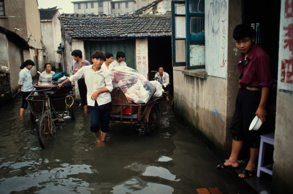 Flood near Suzhou, China.