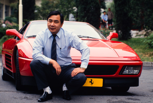 Businessman with Ferrari