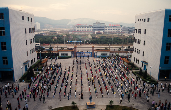 Shoe factory workers