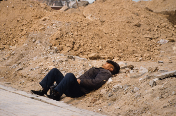 Man napping, Beijing