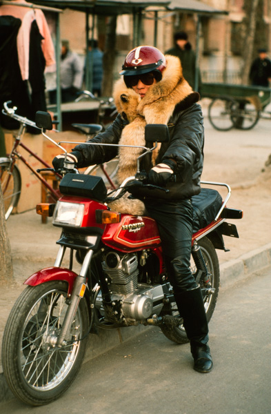 Man on motorcycle