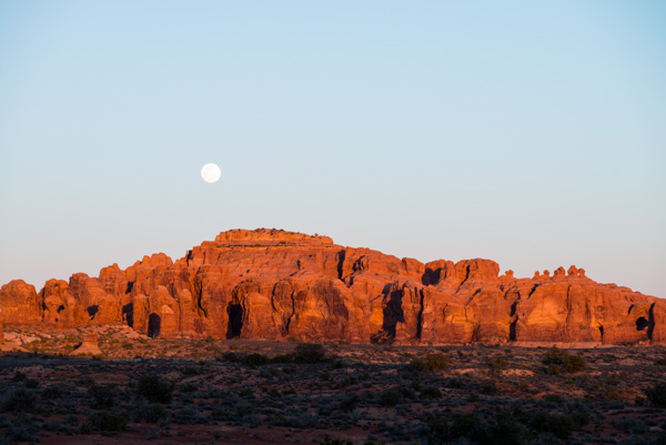 Moonrise at Arches