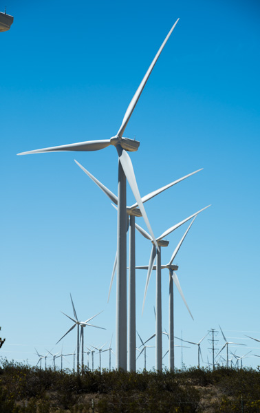 Wind turbines, California
