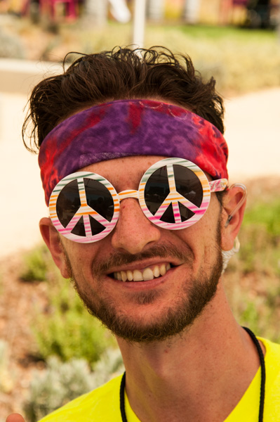 Man in Peace Glasses