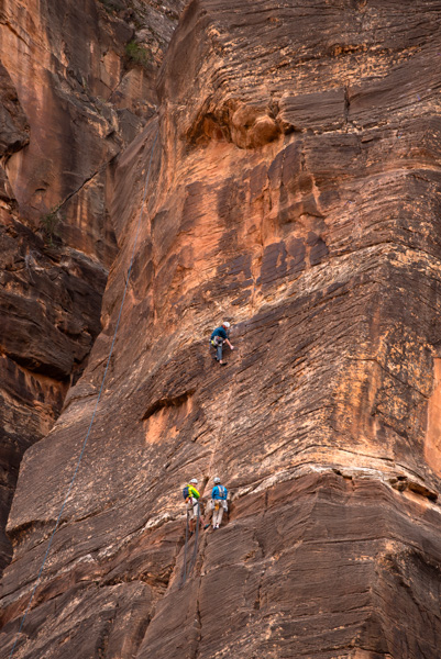 Rock Climbers at Zion National Park, Utah