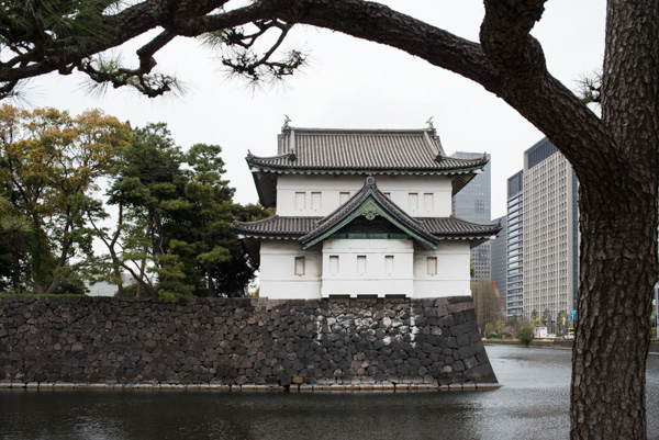 Corner tower and moat, Imperial Palace, Tokyo, Japan