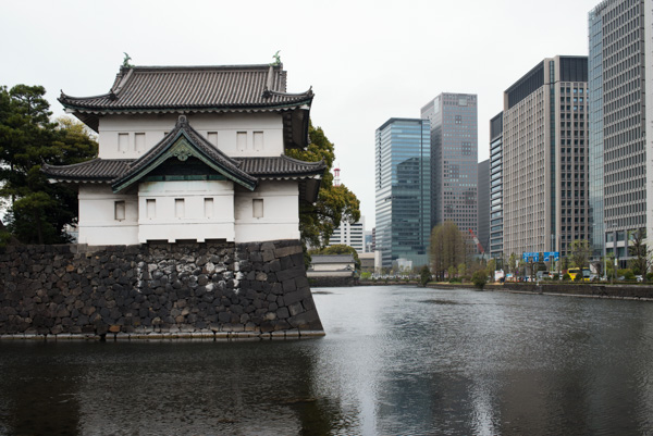 Corner tower and moat, Imperial Palace, Tokyo, Japan