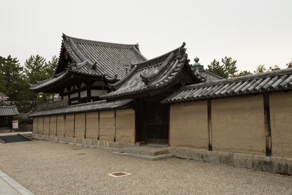 Building, gate and wall, Horyu-ji
