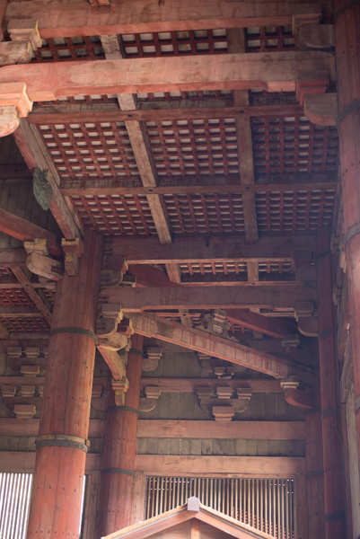 Ceiling and Beams Inside Todai-ji