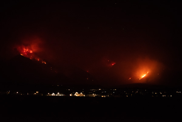 Wildfires above Salem, Utah