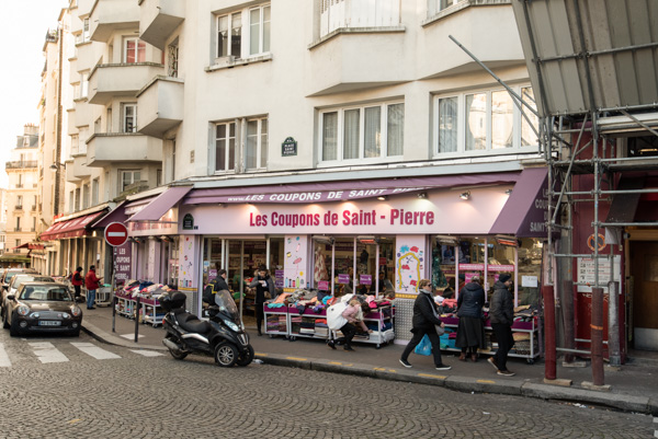 Fabric store, Montmartre, Paris, France