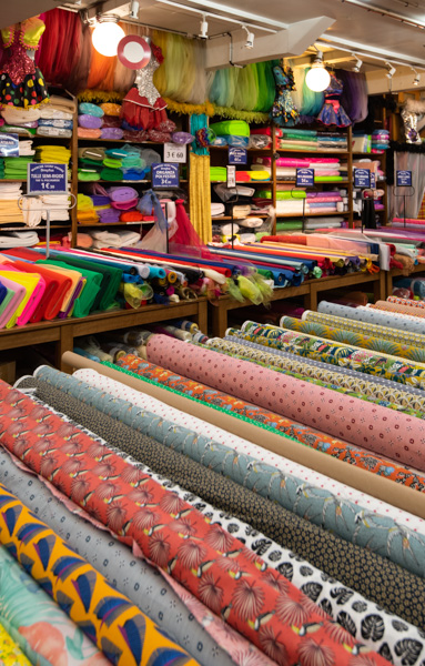 Fabric store, Montmartre, Paris, France