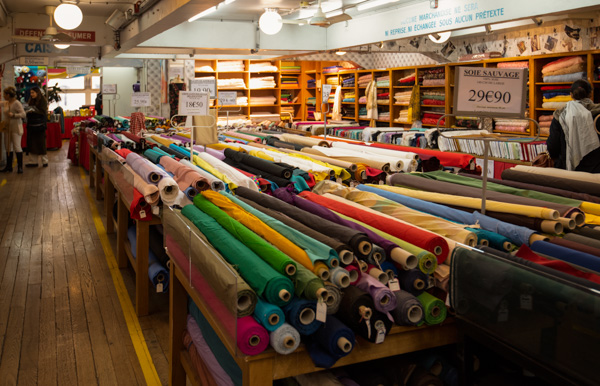 Fabric store, Montmartre, Paris, France