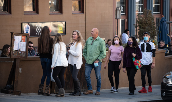 Crowded Park City, Utah amid  the pandemic