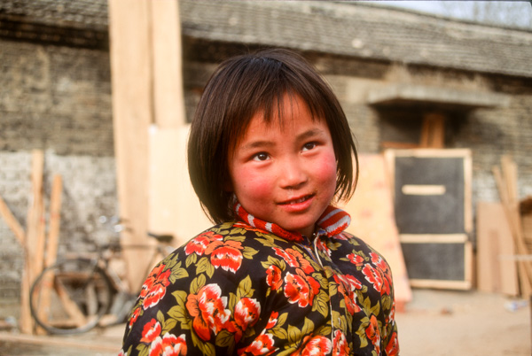 Child in a village near Beijing, China