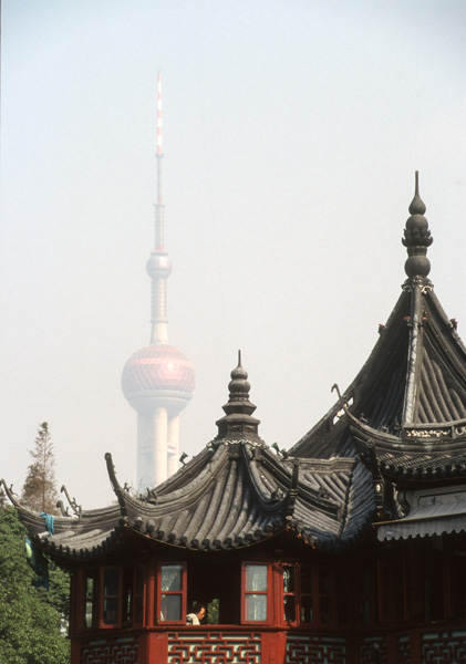 Shanghai television tower and Yu Yuan Garden