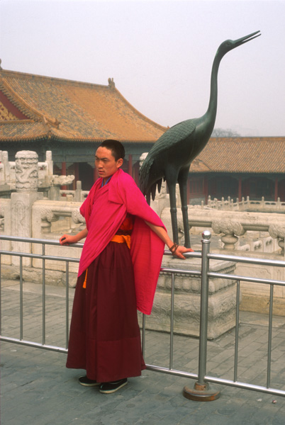 Monk and crane, Forbidden City