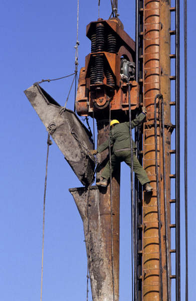 Worker at Motorola plant